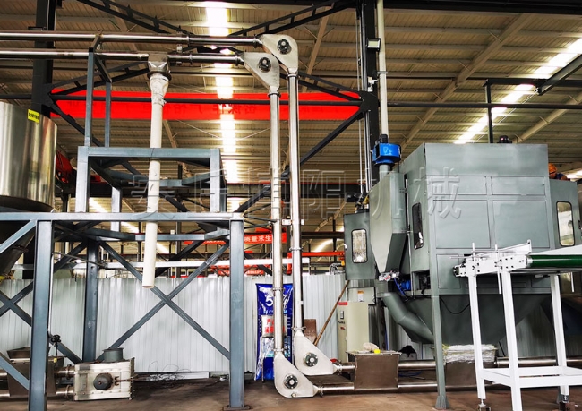 智能自動拆包機+Z型管鏈提升機