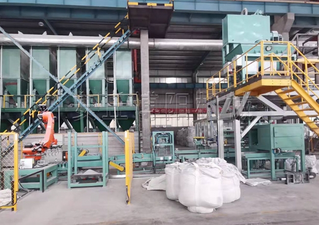 全自動包裝機+自動碼垛機 （裝噸包）